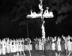 Historical KKK archival photo depicting violence
